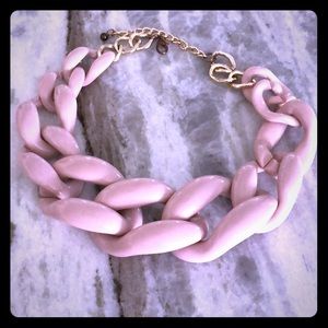 Blush pink chain necklace